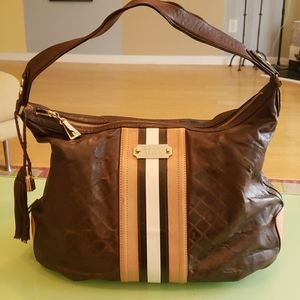 L.a.m.b Hobo monogram all leather bag